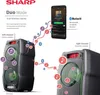 Sharp PS929 180W 고전력 휴대용 파티 스피커 Hifi 시스템은 충전식 배터리 플래싱 디스코 조명 Strobe T5057408을 내장했습니다.