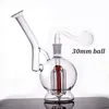 Glass Bong Hookah DAB 석유 장비 물 파이프 유리 뱅거 및 드라이 허브 보울이있는 14mm 암 암 조인트 오일 DAB 장비