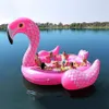 6-7 사람 팽창 식 거인 분홍색 플라밍고 수영장 플로트 큰 호수 플로트 플로트 섬 워터 장난감 수영장 재미 RAFT192G