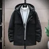 Mens Down Parkas Winter Down Tops Męsak z kapturem swobodny biały kaczka puffer kurtki młodzież męska moda biznes luźne płaszcze odzieży wierzchniej 220902