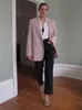 Kobiet Down Parkas Xikom Blazer Women 2022 Kurtki dla kobiet biuro biuro Pink Casual Blazers Ubrania Blazer Mjer T220902