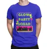 T-shirts pour hommes Glow Party Squad Neon Favor pour hommes T-shirts dr￴les coton