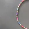 Collier ras du cou fait à la main pour femmes, bijoux en perles d'eau douce naturelles, couleur douce, argile, Boutique de mode, mignon, assorti avec tout, 2022