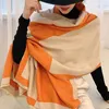 겨울 스카프 여성 캐시미어 레이디 스톨 디자인 인쇄 여성 따뜻한 목도리와 랩 두꺼운 가역 스카프 blanket340i