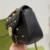 Tasarımcı Kadınlar Marmont Pearls Rivets Shouder Bag İtalya Marka Qulited Deri Crossbody Çantaları Lady Pearl Logo Messenger Çanta Lüks Tasarımcılar Çanta