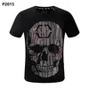 Pp moda designer masculina tee slim fit short shinestone redonda camiseta de pesco￧o camiseta impress￣o tops streetwear colar polos m-xxxl p625