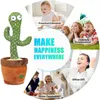 Plush Dolls Dancing Cactus 120 Song Speaker يتحدث بطارية USB صوت كرر Plush Cactu Dancer Toal Talk Plushie محشو بالألعاب للأطفال 220902