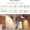 Wall Lamp Wooden LED Reading Light 3 Brightness Levels Rechargeable 360° Rotating Adjustable Touch Control Bedside