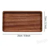 Wood Fruit Plates Eco-friendly Dried Fruits Snack Candy Cake Dishes Trays Wooden Rectangular Teacup Tray Restaurant Serving Plates BH7493 TQQ