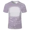 Christmas Decorations Sublimation Bleached Shirts Heat Transfer Blank Bleach Shirt Bleached Polyester T-Shirts 903