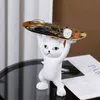 Dekorativa föremål Figurer Creative Cat Tray Ornament Meow Star People Living Room Wine Cabinet Tea Table Desktop Porch Key Jewelry Storage Plate Home Toy T220902