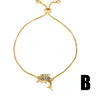 Bracelets de bijoux brins Dolphin Octopus Bracelet Zirconie Jewelry Cumbic Crystal CZ Fashion Charm D4RK6
