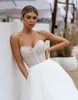 Elegante dot tulle country trouwjurk prinses a-line bruidsjurk op maat gemaakte 2022 nieuwste