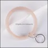 Party Favor Mti Colors Bangles Key Buckle Adt Child Sile Wrap Wristbands Keys Chain Fitness Exercise Bracelet Rings Creative 6Zy L1 D Dhfbj