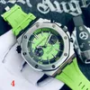 Sportstil Mänklocka importerad Mechanical Watch Natural Rubber Strap Wristwatch Trend Domineering Watches