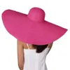 접이식 거인 여성 오버 사이즈 모자 70cm 직경 거대한 챙 피기 여름 해변 밀짚 모자 x478 220118248x