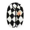 Dog Apparel Pet Jacket Printing Anti-fall Keep Warm Diamond Lattice Coral Fleece Coat For Winter