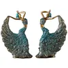 Decorative Objects Figurines JIEME European ical Creative Peacock Dancer Crafts Resin Ornaments Household Ornaments Wedding Room Ornaments T220902