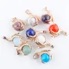 New Arrival Natural Stone Pendants Raw Gem Charm Amulet Round Ball Dragon Claw Crystal Reiki Chakra Bead Jewelry BN308