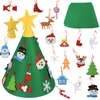 ديكورات عيد الميلاد ، شعر الأطفال DIY بالأشجار والزخارف ذاتية الالتصاق للأطفال هدايا عام 2022