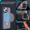 Magnetische kabellose Lade-Handyhüllen für iPhone 14 Pro Max, matt, Ultimate Touch mit Metalltasten, kompatibel mit 14Pro 14Max 14 13 12 11