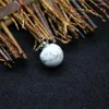 Colliers pendants pierres de pierre de gemm naturel 14 mm rond Améthystes lapis rose quartz cristal pendule pour femmes bijoux cadeau de Noël reiki
