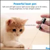 Cat Toys Cat Toys 2 In 1 Mini Keychain Laser Pointer Interactive Red Light LED LED Torch Training 4MW Chaser Fun Toy Pen Dro HomeIndustry DHD1B