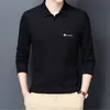 Men's Polos Ymwmhu Solid Men Shirt Long Sleeve Autumn and Winter Warm Tshirts Fit Slim for Man Korean Fashion Clothing 220902