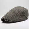 Berets cntang szucie moda mężczyźni letnie płaskie czapki zwykłe wizusowe czapki designer retro męski beret cotton cap beret