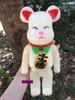 Ny Bearbrick Action Toy Figures Vinyl Doll Bearbricks 400% 28cm Lysande Fortune Cat PVC Art Figure Fashion Toys