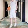 Men's Tracksuits Men's Basketball Summer Sleeveless Top And Shorts Two Pieces Casual Loose Vest Large Size Outdoor Sports Suit