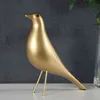 Objetos decorativos Figuras pássaro de cor dourado para a decoração da sala de estar melhor arte de pombo de resina de resina de pombo Bird T220902