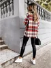 Frauen Blusen Herbst Winter Frau Bluse Plaid Langarm Top Weibliches Hemd Europäischen Stil Casual