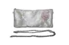 Bolsas cosméticas 2022 Mujeres de diseño de diseñadores de diseño Flores de bordado femenino Sequín 2 en 1 bolsillo de hombro de cadena de bolso Bolsa con cremallera