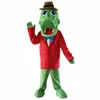 2022 Green Alligator Crocodile Mascot Costume Fancy Dress Prop Set Halloween