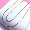 Chains 585 Purple Gold Fashion Shiny Corrugated Chain Necklace 14K Rose Men's And Women's Unisex Fine Jewelry Accessories