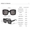 Sunglasses Luxury Big Square Women Brand Designer Retro Clear Sun Glasses For Female Oversized Black Shades Oculos UV400