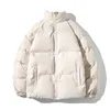 Hommes vers le bas Parkas veste d'hiver hommes épaissir chaud manteau col montant vestes couleur unie Parka femmes mode Streetwear 5XL 220919