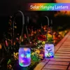 Solar Garden Lights Fairy Lantern Outdoor Hanging Frosted Glass Mason Jar for Table Yard Patio Lawn Weeding Birthday Party Decorations