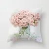 Kudde romantisk blommor tema t￤cke hem br￶llop dekoration b￤ddsoffa s￤ng ryggkudde polyester rostryck fodral