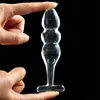 Massager zabawek seksu 130x23 Szklane zabawki seksu kryształowe dildos anal butt wtyczka z koralikiem odbytu produkt dla kobiet mężczyzn dorosły