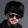 Berretti Warmer Naiveroo Fashion Russian Maschio Uomo Inverno Caldo Pelliccia Bomber Cappelli Nero Solido Addensare Earflap Caps Leifeng Snow Ear