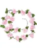 Dekoratif çiçekler sahte wisteria çelenk düğün kemeri dekorasyon sahte bitki yaprak sarmaşık duvar.