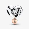 Love You Best Friend Heart 925 Sterling Silver Charm Pandora Dangle Moments Family for Thanksgiving Day Fit Women Beads Bracelets Jewelry 782243C00 Andy Jewel