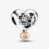 „Love You Best Friend“, Herz-Charm aus 925er-Sterlingsilber, Pandora Dangle Moments Family für Thanksgiving Day, passend für Damen-Perlenarmbänder, Schmuck 782243C00 Andy Jewel