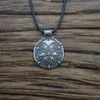 Hänghalsband 12st Retro Viking Filigree Face Necklace Mysticism Pagan smycken unisex