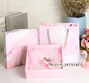 Geschenkwikkeling 18,5 6,5 cm roze marmeren doos Mooncake Candy Cake Party Verjaardag Gunsten Giveaway Boxes 50 stcs/lot