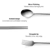 Conjuntos de talheres conjuntos de jantar ocidentais de aço inoxidável talheres de aço prateado tabela de tabela de mesa de mesa