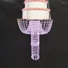 Feestelijke voorraden Romantische cake -standaard luxe hangende rek bruiloft centerpieces Crystal kralen acryl voor feestdecoratie