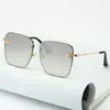 Solglasögon 2022 Luxury Square Bee Women Men Brand Designer Metal Frame Overized Sun Glasses Female Grandient Shades Oculos